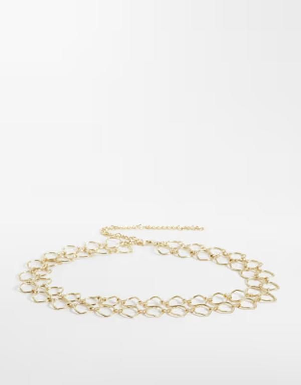 マンゴ レディース アクセサリー ベルト Mango hoop chain beltone GOLD ゴールド