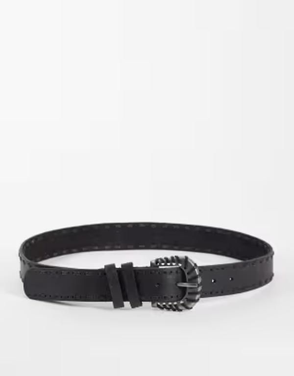 フリーピープル レディース アクセサリー ベルト レザー Free People Holt leather belt Black ブラック
