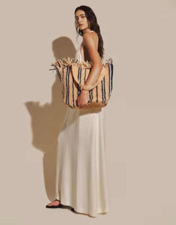 エイソス レディース トップス ワンピース サテン マキシ ASOS DESIGN satin racer neck maxi dress Ivory アイボリー