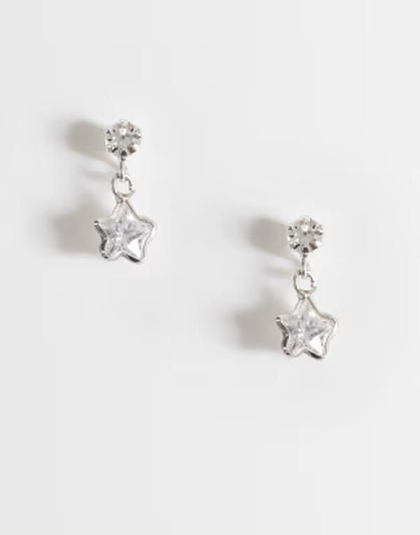 キングスリーライアン レディース アクセサリー ピアス・イヤリング Kingsley Ryan gemset star drop earrings in sterling SILVER シルバー