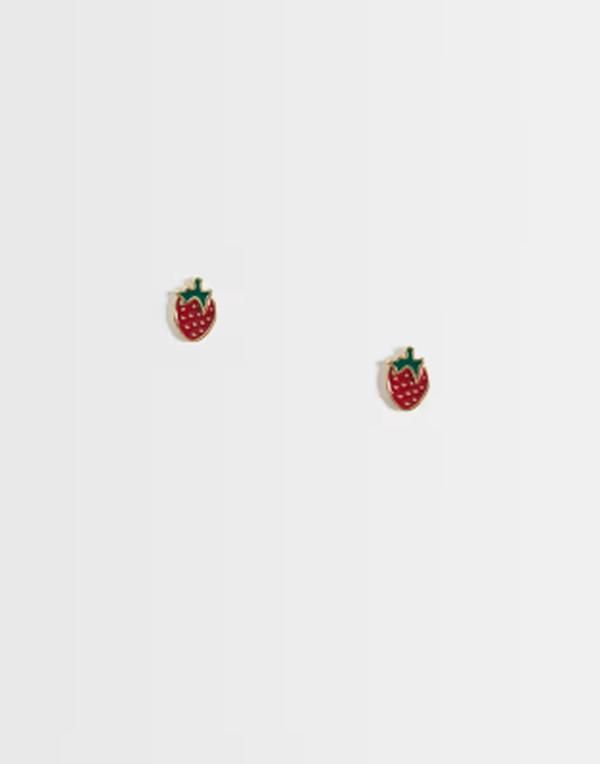 キングスリーライアン レディース アクセサリー ピアス・イヤリング Kingsley Ryan strawberry stud plated brass GOLD ゴールド