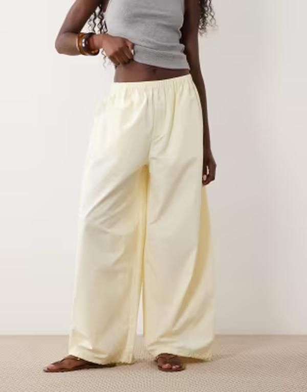 エイソス レディース ボトムス デニムパンツ ASOS DESIGN pull on balloon pants in buttermilk