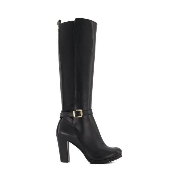 デューンロンドン レディース シューズ ブーツ・レインブーツ レザー Dune London Sareena Leather Knee High Boots BLACK ブラック