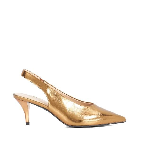デューンロンドン レディース シューズ パンプス ヒール Dune London Womens Cyra Kitten Heel Slingbacks Bronze Synth