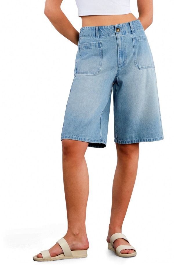 ビリー T レディース ボトムス デニムパンツ ショートパンツ Billy T Effortless Denim Shorts WASHED BLUE ブルー 23,214円