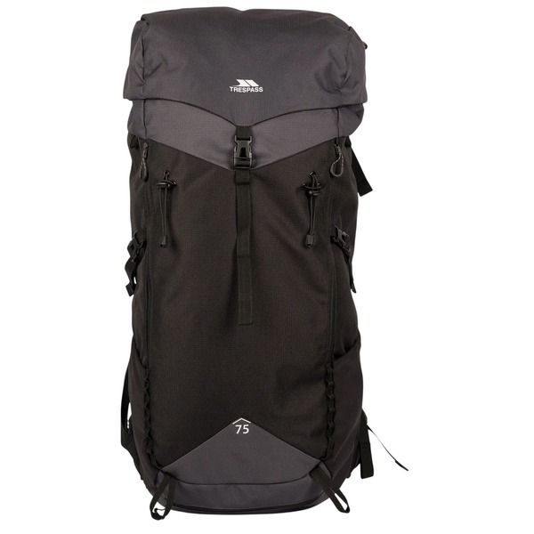 トレスパス レディース バッグ バックパック・リュックサック Trespass 165gallon Hiking Backpack Black andark Grey ブラック