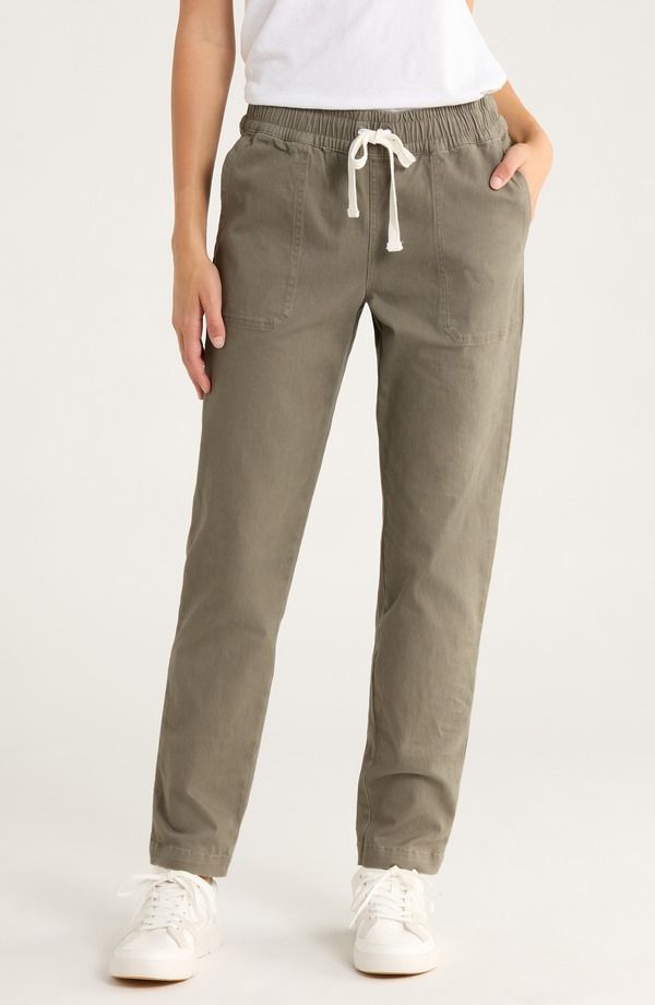 フリー フライ レディース ボトムス デニムパンツ Free Fly Pacifica Stretch Twill Drawstring PantsMOKEY OLIVE オリーブ