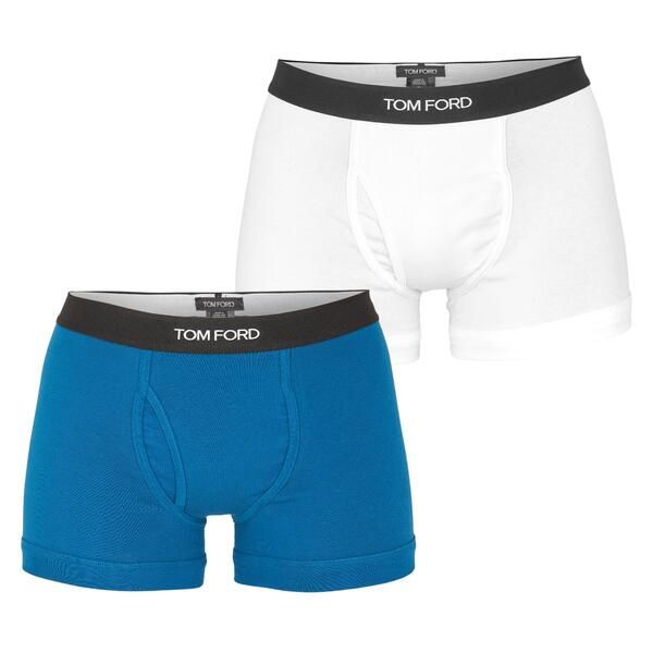 トム・フォード メンズ アンダーウェア ボクサーパンツ コットン Tom Ford Mens Plain Cotton Boxer Briefs 2Pack WhiteOcean 126 ホワイト 26,100円