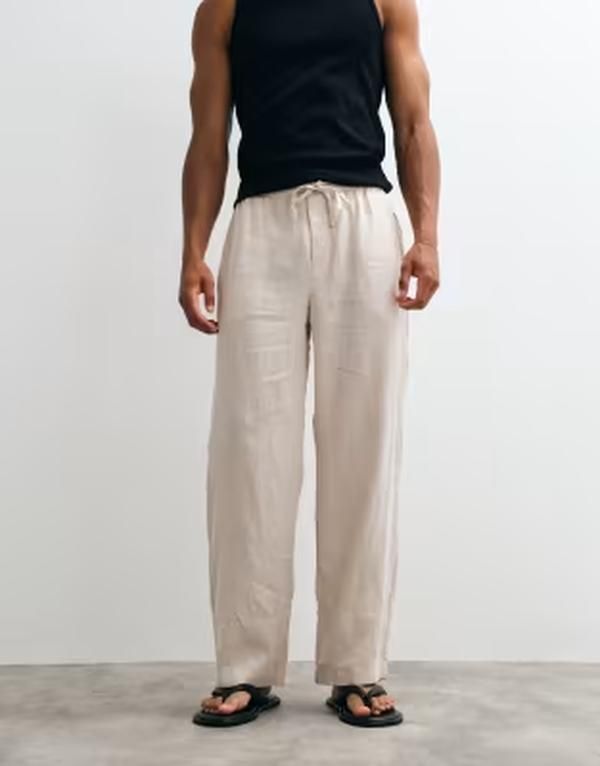 アルケット メンズ ボトムス カジュアルパンツ リネン ARKET pure linen pants Offwhite オフホワイト
