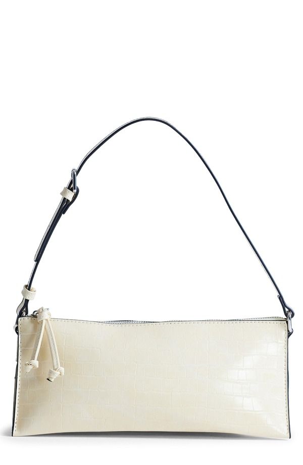 トップショップ レディース バッグ レザー フェイクレザー Topshop Simone Croc Embossed Faux Leather Shoulder Bag IVORY アイボリー 10,110円