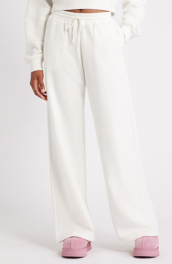 ビーピー レディース ボトムス カジュアルパンツ ワイドレッグ スウェットパンツ BP Baggy Wide Leg Sweatpants IVORY アイボリー