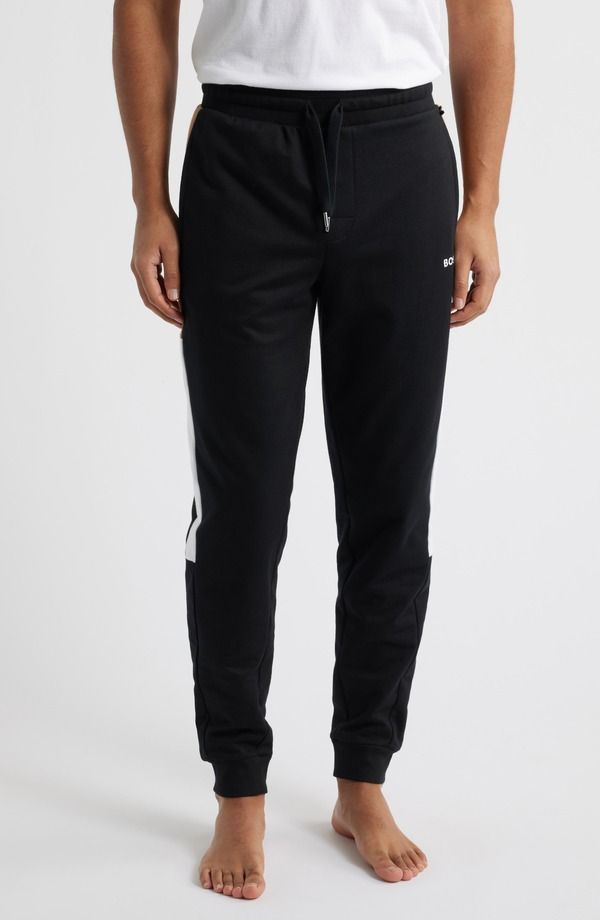 ボス メンズ ボトムス カジュアルパンツ コットン ジョガーパンツ BOSS Iconicotton Joggers BLACK ブラック