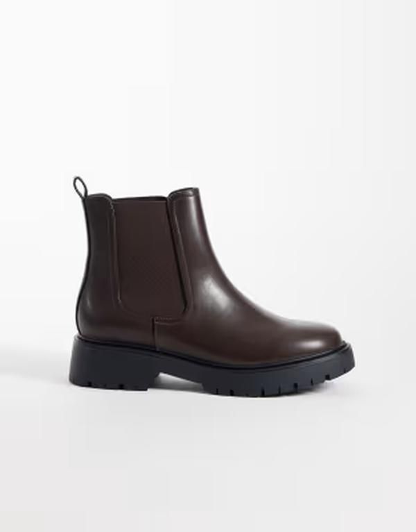 ロンドンレベル レディース シューズ ブーツ・レインブーツ チェルシーブーツ チェルシー London Rebel Regina chunky chelsea boots Brown pu ブラウン 17,266円