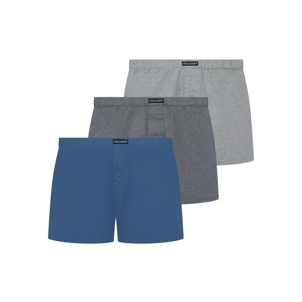 ライルアンドスコット メンズ アンダーウェア ボクサーパンツ Lyle and Scott Mens Boxers GryBlueGry ブルー