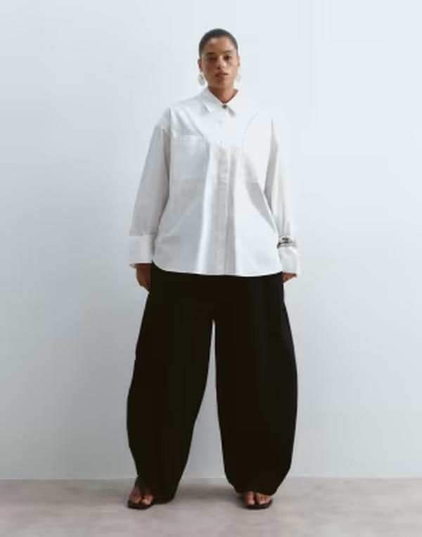 アレンジ レディース ボトムス カジュアルパンツ ARRANGE Curve Willa elastic waist drawstring pants in washed Black ブラック