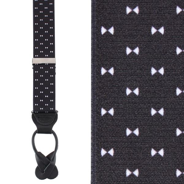 トラファルガー メンズ アクセサリー ベルト Trafalgar The Micro Bow Classic Elastic Button End Suspenders Black ブラック