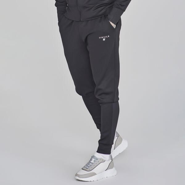 シックシルク メンズ ボトムス カジュアルパンツ ジョガーパンツ SikSilk Mensik Silk Essentials Closed Hem Poly Joggers Black ブラック 11,866円