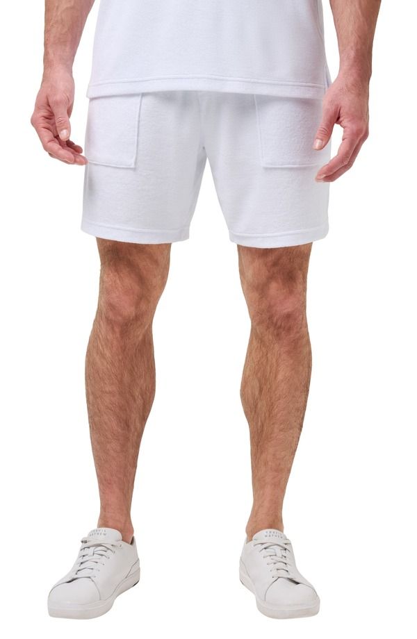 トラビスマヒュー メンズ ボトムス ハーフパンツ・ショーツ パイル ショートパンツ TravisMathew Beach Club Terry Cloth Shorts WHITE ホワイト 23,288円