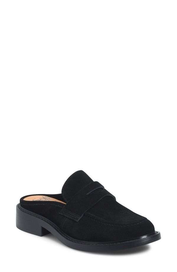 エスエフエフティ レディース シューズ パンプス ローファー Sfft Monique Penny Loafer Mule Women BLACK SUEDE ブラック