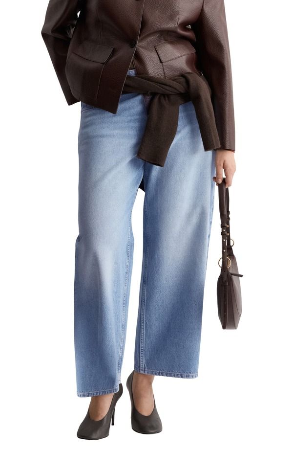 マンゴ レディース ボトムス デニムパンツ プラスサイズ ジーンズ MANGO Mid Rise Balloon Jeans Plus Regular MEDIUM BLUE ブルー 9,786円