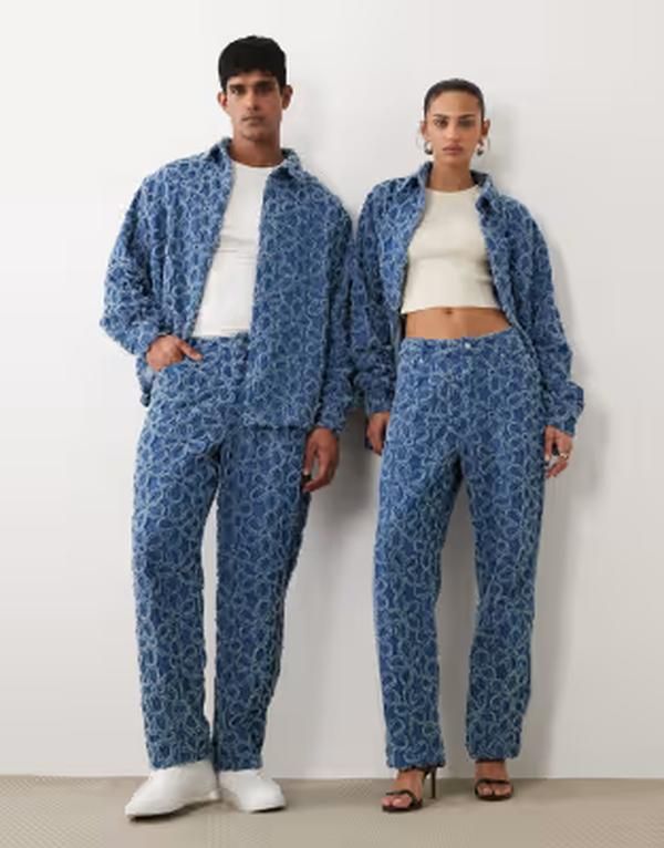 シスタージュン レディース ボトムス カジュアルパンツ デニム ジーンズ Sister Jane Unisex Fleur mid rise denim jeans in mid blue wash 33,670円