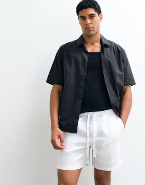 コットンオン メンズ ボトムス ハーフパンツ・ショーツ ショートパンツ リネン Cotton linen easy shorts WHITE ホワイト