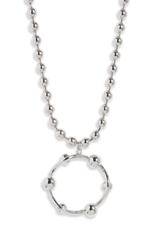 オープンエディット レディース アクセサリー ネックレス・チョーカー レース Open Edit Long Ball Chainecklace SILVER シルバー