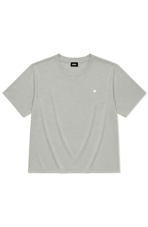 ダリックス レディース トップス シャツ ジャージー Dalix Lil Heart Relaxed Midweight Jersey Tee Storm Gray グレー