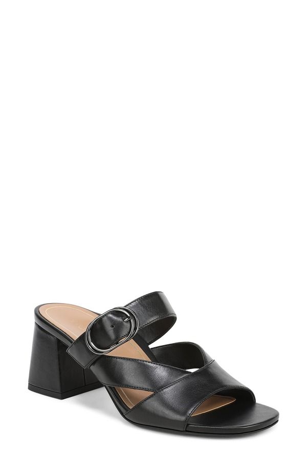 バイオニック レディース シューズ ヒール サンダル Vionic Rosemead Sandal Women BLACK LEATHER ブラック