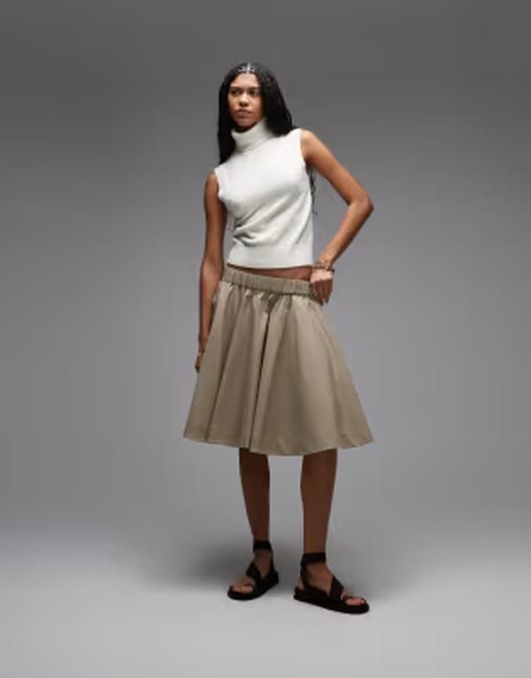 アンドアザーストーリーズ レディース ボトムスカート ミニ コットン Other Stories cotton mix full circle mini skirt BEIGE ベージュ 25,776円