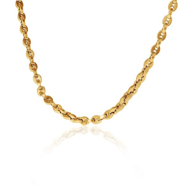 ラッキーブランド メンズ アクセサリー ピアス・イヤリング レース Lucky Brand Mens GoldTone Link 22 Chainecklace Polished Finish Met
