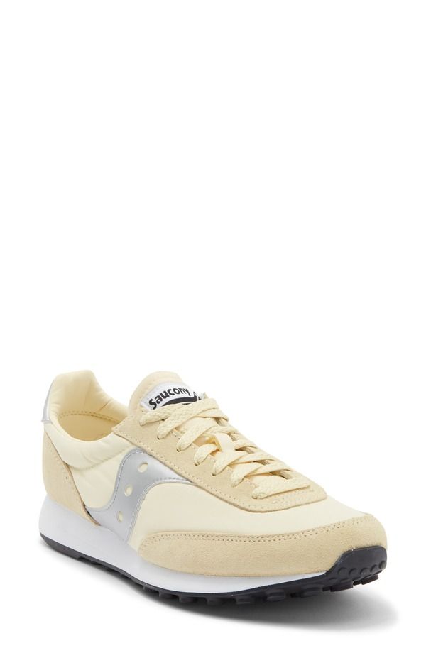 サッカニー レディース シューズ スニーカー Saucony Trainer 80 Classic Sneaker Women SWEDE SILVER シルバー