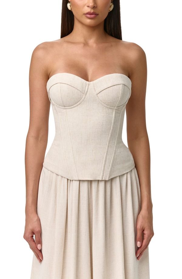 ネイキッドワードローブ レディース アウター ジャケット・ブルゾン ストラップレス Naked Wardrobe Straplessuiting Bustier Top CREAM クリーム