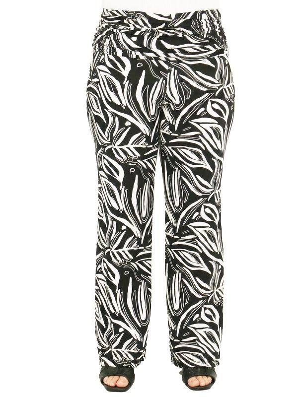 24 セブンコンフォート レディース ボトムス レギンス ワイドレッグ プラスサイズ プリント パンツ 24seven Comfort Apparel Curvy Essential Abstract