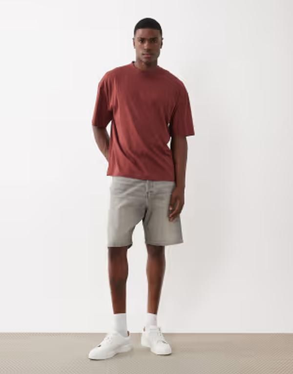 ジャック アンド ジョーンズ メンズ ボトムス ハーフパンツ・ショーツ ショートパンツ デニム Jack Jones Tony loose denim shorts in light wash Lig