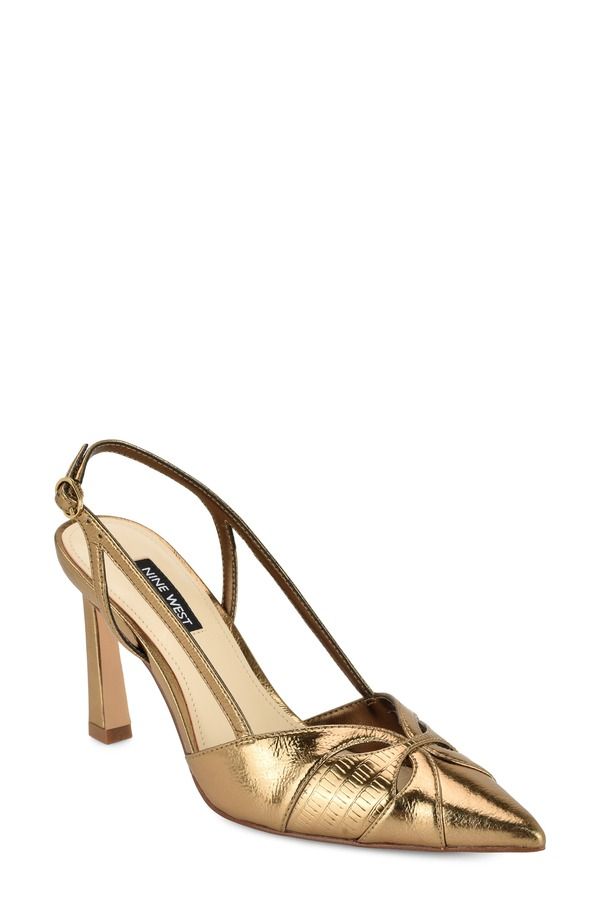ナインウェスト レディース シューズ パンプス Nine West Darella Pointed Toe Slingback Pump BRONZE