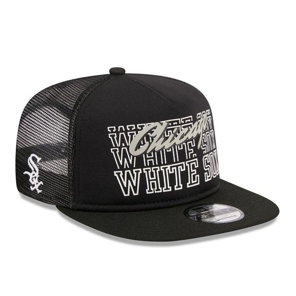 ニューエラ メンズ アクセサリー 帽子 Mens New Era Black Chicago White Sox Streeteam AFrame Trucker 9FIFTY Snapback Ha 11,294円