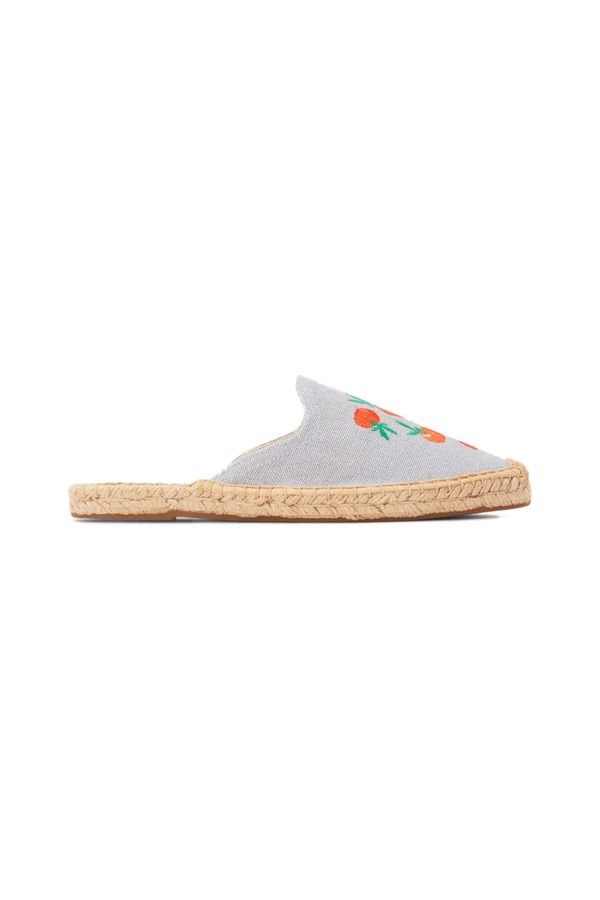 ソルドス レディース シューズ サンダル Soludos The Smoking Mulembroidery Espadrille Women Oranges Dolphin Blue ブルー