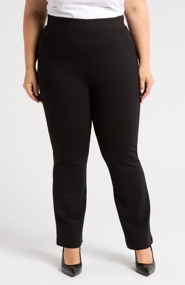 ユニバーサル スタンダード レディース ボトムス レギンス ブーツカット プラスサイズ パンツ ブーツ Universal Standard Pinstripe Ponte Bootcut Pants