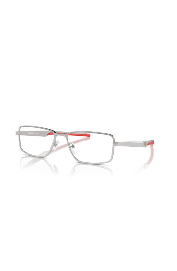 スクーデリア フェラーリ メンズ アクセサリー サングラス・アイウェア Scuderia Ferrari 57mm Rectangle optical glasse silver Red レッド