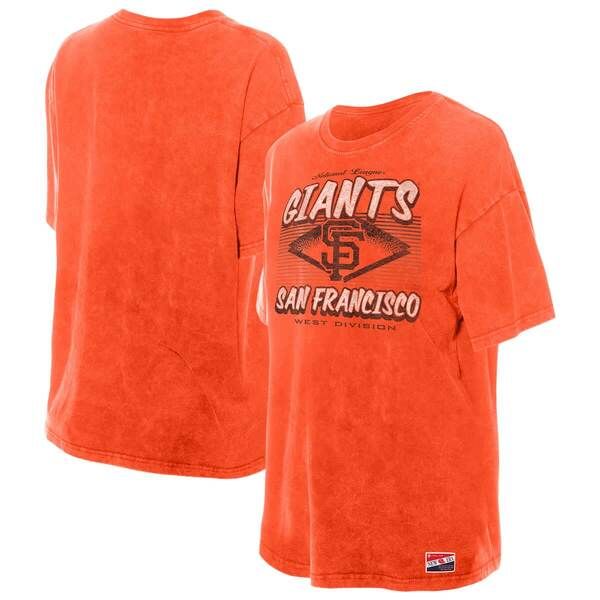 ニューエラ レディース トップス シャツ Womens New Era Orange San Francisco Giants Mineral Wash Oversized TShirt Orange 10,486円