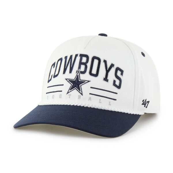フォーティーセブン メンズ アクセサリー 帽子 Mens47 White Dallas Cowboys Roscoe TwoToned Hitch Adjustable Hat White ホワイト