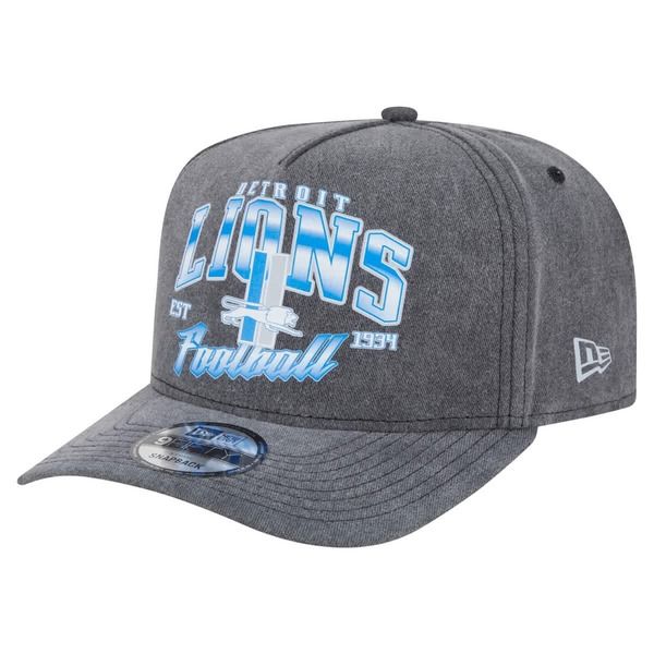 ニューエラ メンズ アクセサリー 帽子 MensNew Era Black Detroit Lions Throwback Washed AFrame 9FIFTY Snapback Hat Blac 10,935円