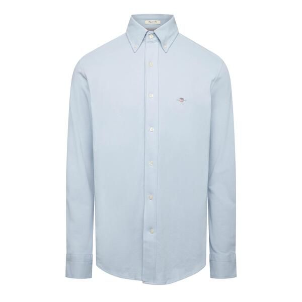 ガント メンズ トップス ポロシャツ ジャージー Gant Mens Jersey Pique Short Sleeve Polo Shirt MUTED BLUE ブルー