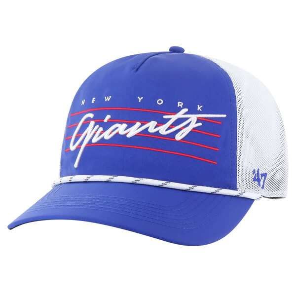 フォーティーセブン メンズ アクセサリー 帽子 ダウン Mens 47 RoyalWhite New York Giants Downburst Relaxed Hitch Trucker Adjus
