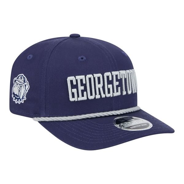 ニューエラ メンズ アクセサリー 帽子 Mens New Era Navy Georgetown Hoyas Wordmark Rope 9SEVENTY StretchSnap Hat Navy ネ