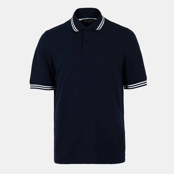 テッドベーカー メンズ トップス ポロシャツ Ted Baker Mens Tailo red Fit Short Sleeve Polo Shirt Navy ネイビー