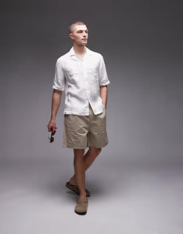アルケット メンズ ボトムス ハーフパンツ・ショーツ ショートパンツ コットン ARKET cotton pullon shorts BEIGE ベージュ
