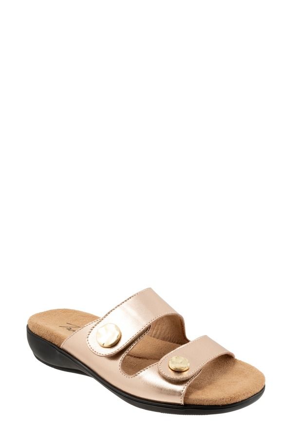 トロッターズ レディース シューズ パンプス サンダル Trotters Ruthie Stitch Slide Sandal Women CHAMPAGNE シャンパン