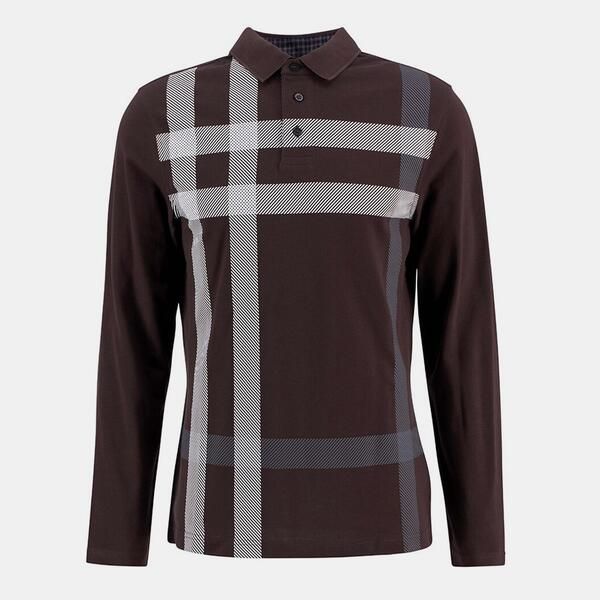 バブアー メンズ トップス ポロシャツ Barbour Mens BLi Blaine Long Sleeve Polo Shirt Dark Oak BR17 19,860円